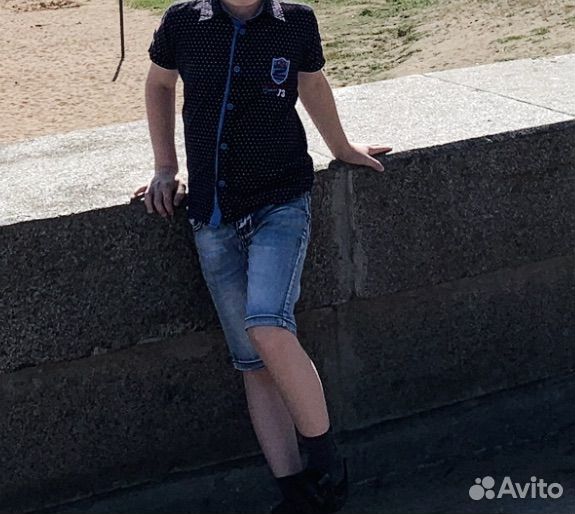 Косиюм рубашка и шорты на мальчика 110-134