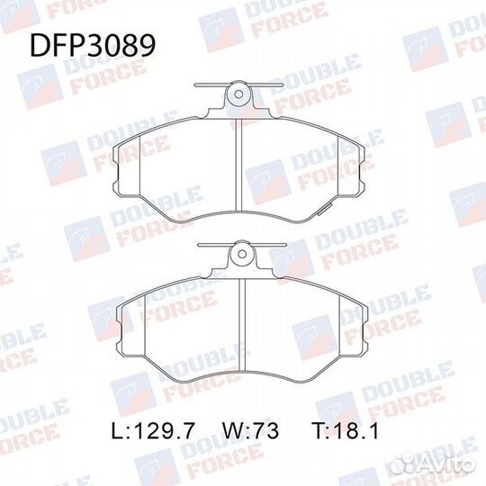 Колодки тормозные дисковые Double Force арт. DFP3089 (F) H100 Truck / Porter 94-03