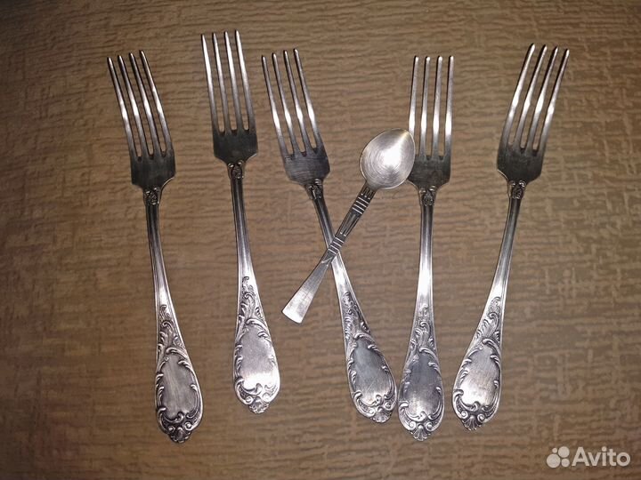 Набор вилок из мельхиора