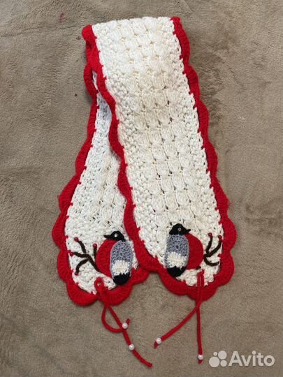 Шапка и шарф ручной вязки