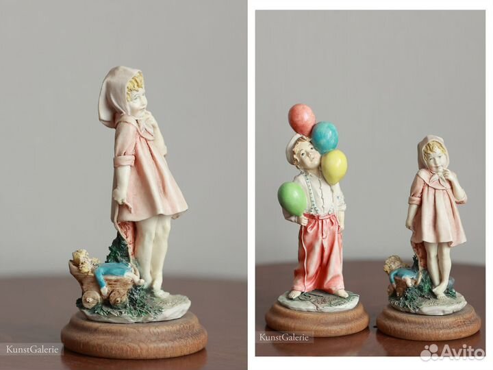 Девочка с тележкой Vittorio Tessaro статуэтка