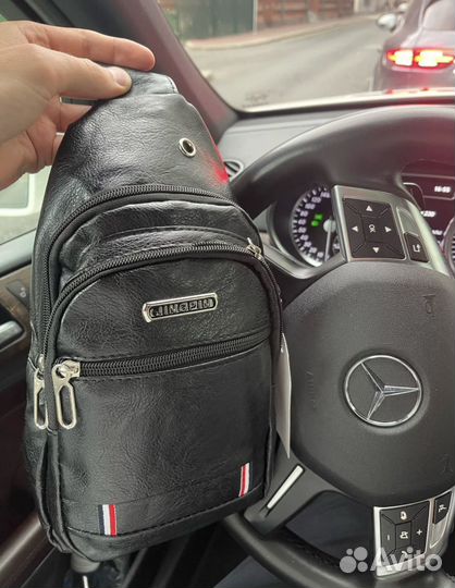 Мужская сумка через плечо бананка