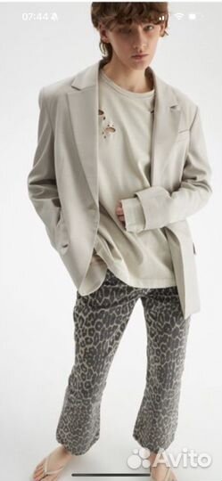 Джинсы lime леопардовые