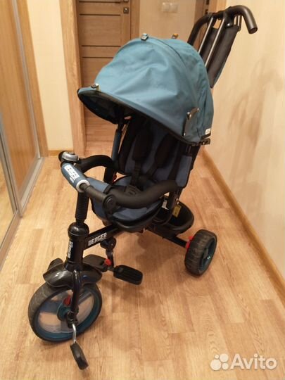 Детский трёхколёсный велосипед коляска с ручкой