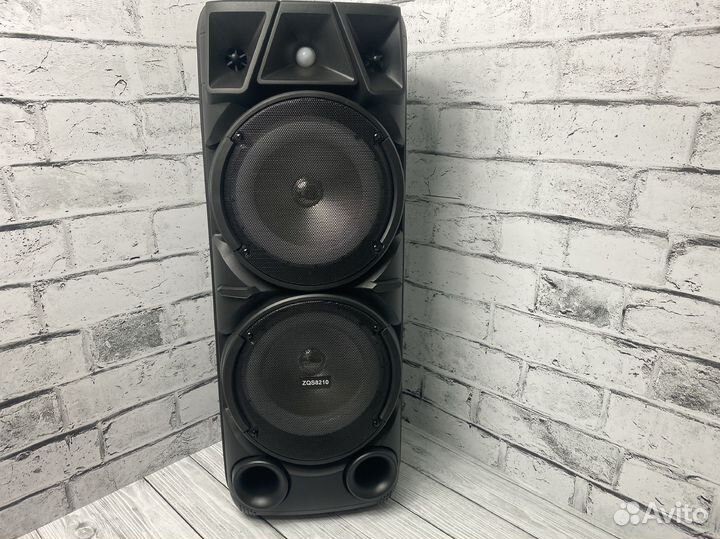 Блютуз колонка большая + караоке, пульт ду