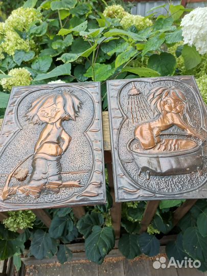 Чеканки панно СССР на туалет, ванну