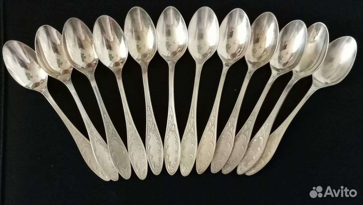 Чайные ложки Мельхиор Пламя