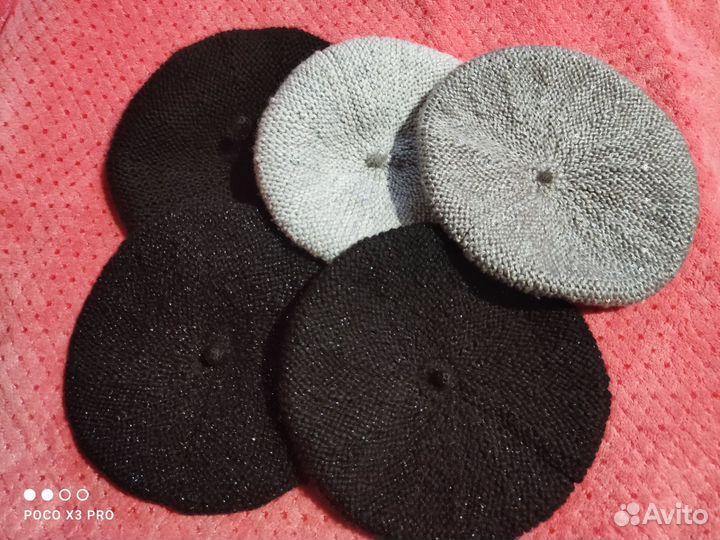 Береты вязаные новые 56/60