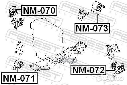 NM-070 подушка двигателя праваяNissan Primera