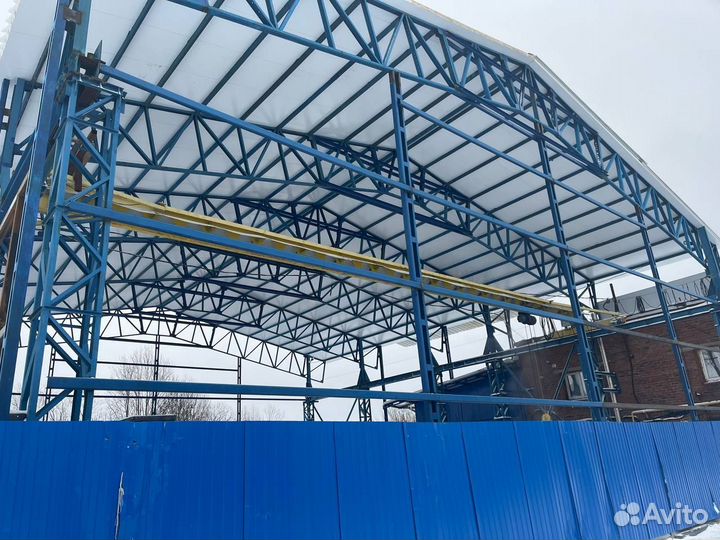 Быстро возводимые ангары склады из сэндвич панелей