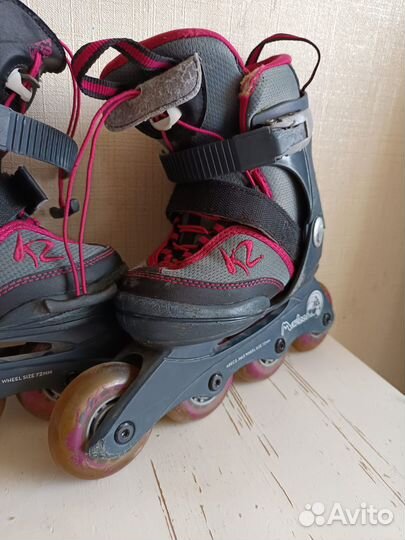 Роликовые коньки К2 раздвижные 29-34 размер