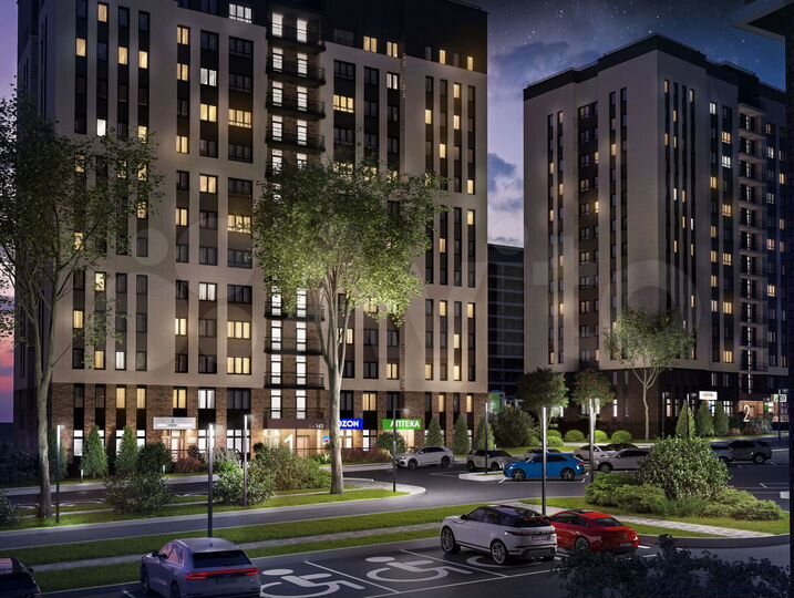 2-к. квартира, 58,8 м², 6/17 эт.