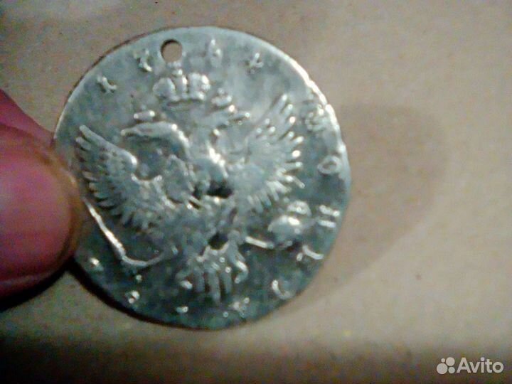 1 р 1744г, Елизавета серебро ммд