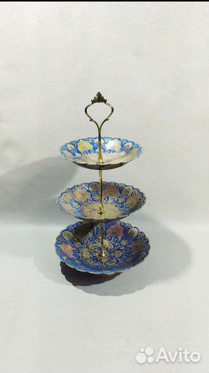 Ваза для фруктов, конфет. Индия. Винтаж