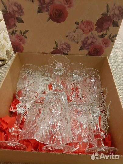Бокалы хрусталь 6 штук