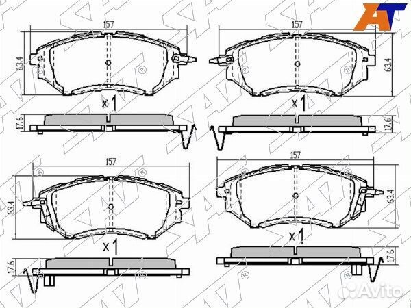 Колодки тормозные Передние subaru forester