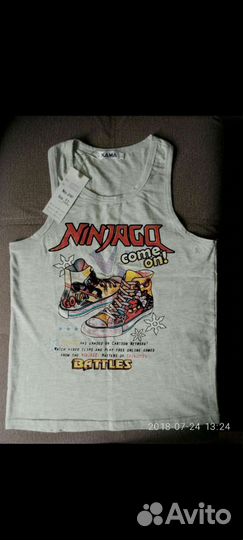 Майки-борцовки 2 шт. на 10-11 лет