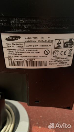 Монитор Samsung syncmaster 710n