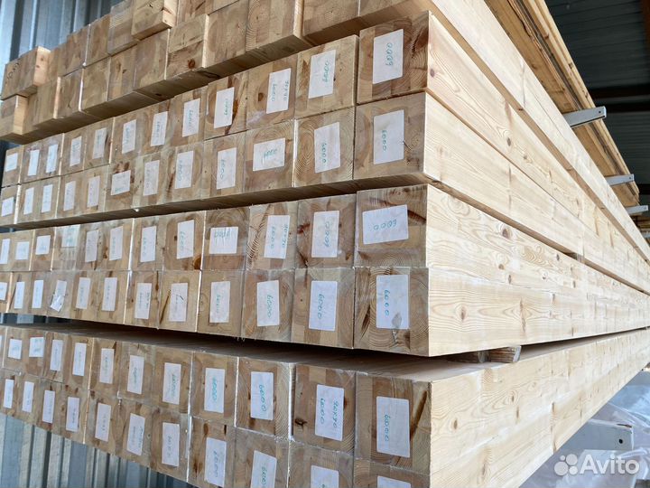 Клееный брус сосна, 200х200 мм, сорт ав
