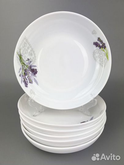 Набор тарелок суповых jewel Флора-7131 6 предмет