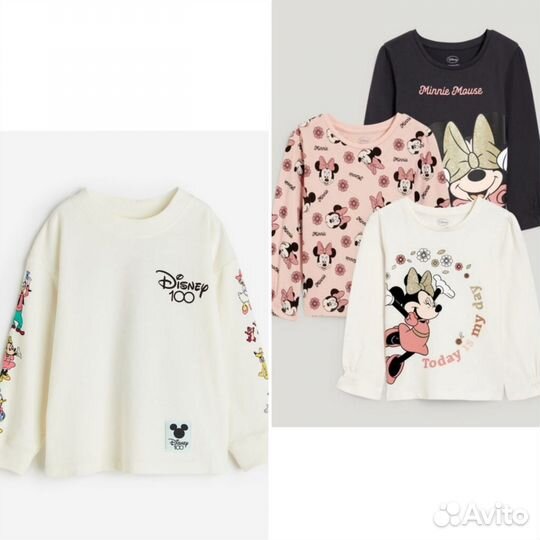 Лонгслив лонг C&A H&M минни маус Mickey mouse