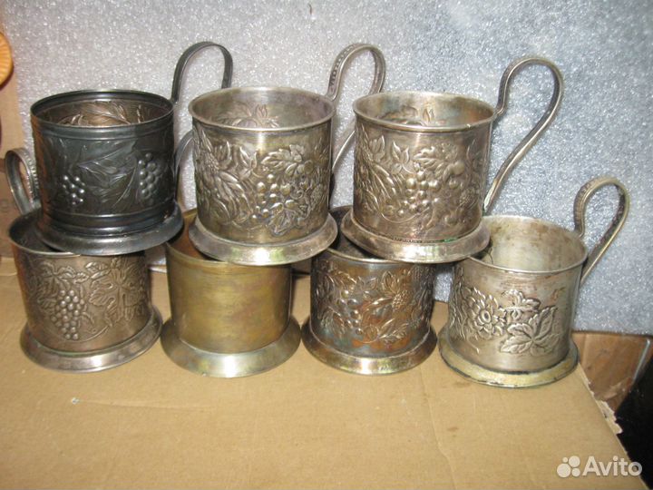 Подстаканники - мельхиор, латунь - СССР