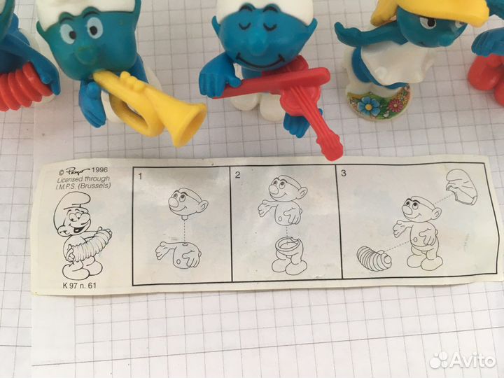 Киндер сюрпиз гномы Смурфики 1996