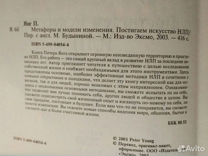 Питер Янг Метафоры и модели изменения нлп