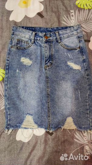 Юбка джинсовая