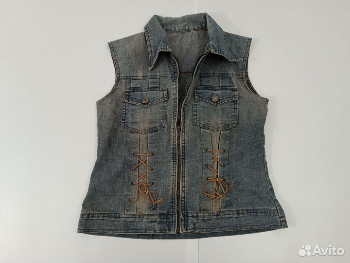 Джинсовая жилетка 42 размер