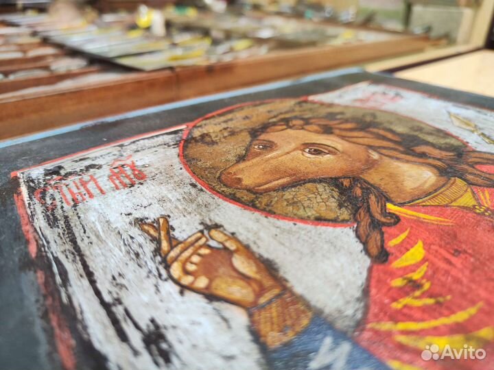 Икона Святого Христофора Псоглавца 19 век