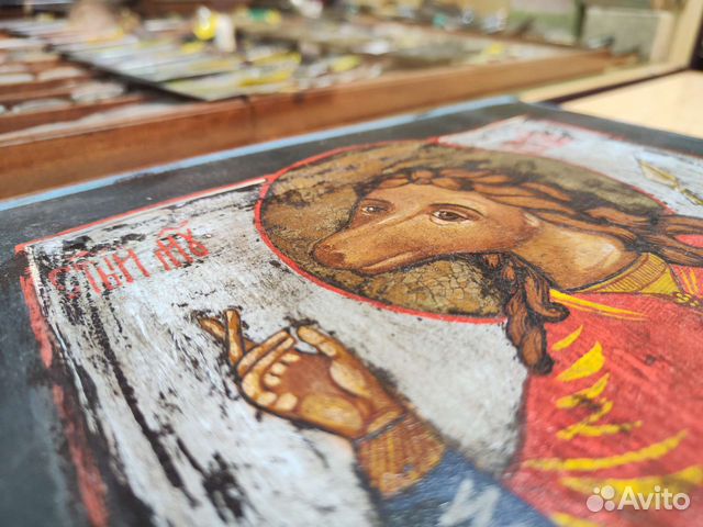 Икона Святого Христофора Псоглавца 19 век