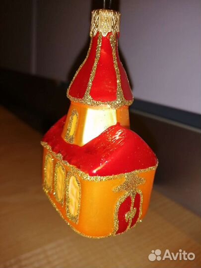Елочная игрушка стеклянная Замок