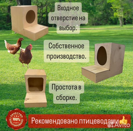 Гнездо для кур на 6 мест