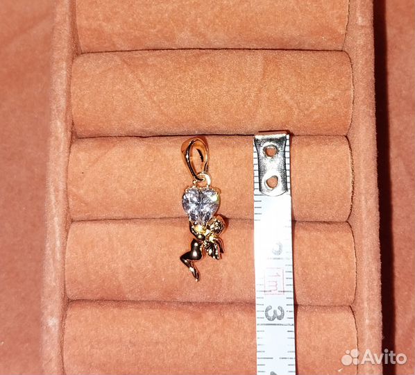 Новый кулон с цироконом (позолота)