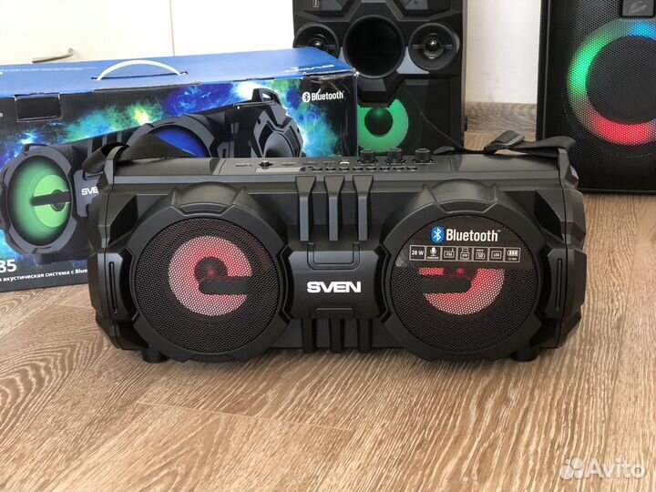 Мощная колонка магнитола Sven ps-485, 28 watt