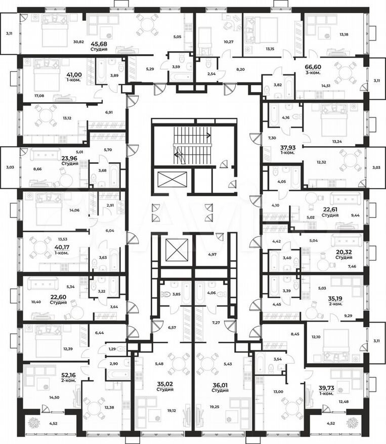 Квартира-студия, 35 м², 3/10 эт.