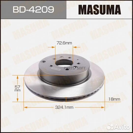 Диск торм. задн. CX-9 / TB#9# BD4209