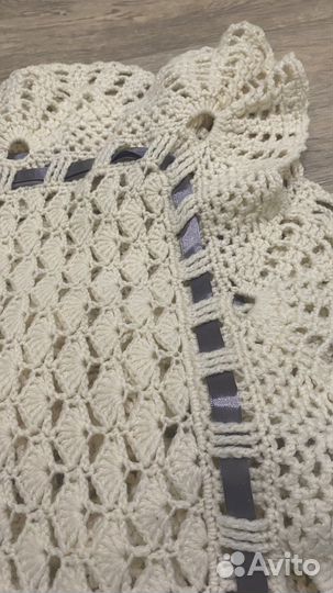 Плед вязаный для малыша