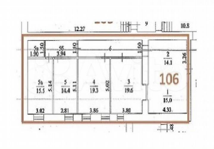 Аренда офиса 118.1 м2 м. Улица 1905 года в цао в