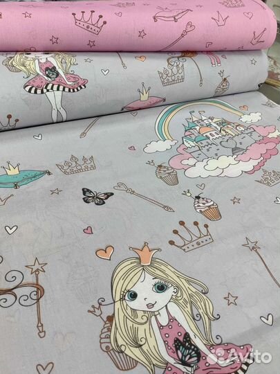 Бязь ширина 150см детская ткань хлопок