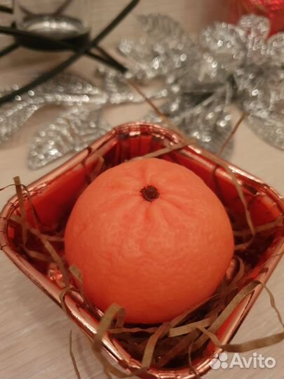 Мыло ручной работы апельсин новогодний подарок