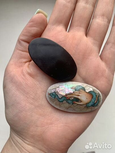 Кабошон перламутр с росписью