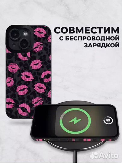 Чехол на iPhone 15 с принтом силиконовый