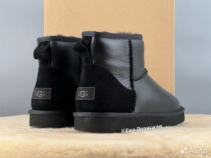 Угги мужские Ugg Mens Classic Mini Metallic Black