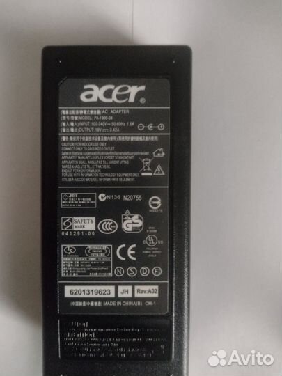 Блок питания для ноутбука acer