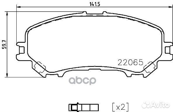 Колодки тормозные дисковые перед P56099 Brembo