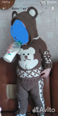 Вязаный костюм детский