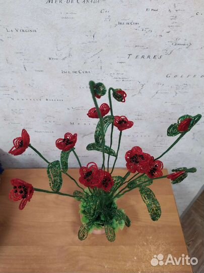 Искусственный цветок бисер