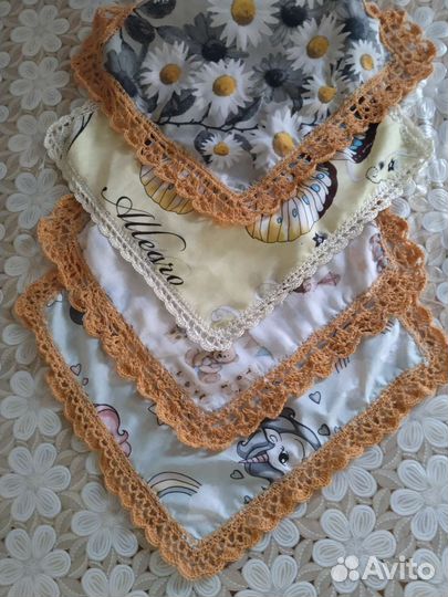 Платочки носовые из хлопка ручной работы